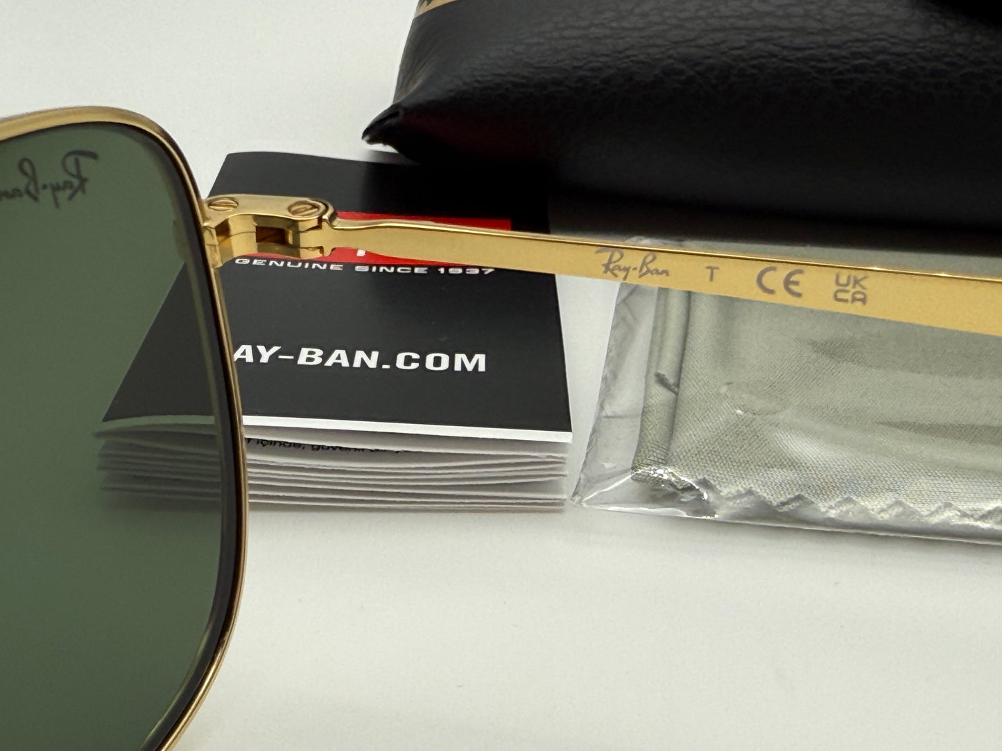 Ray-Ban RB 3755 59mm Gold / G-15 Glass 001/31 NEW