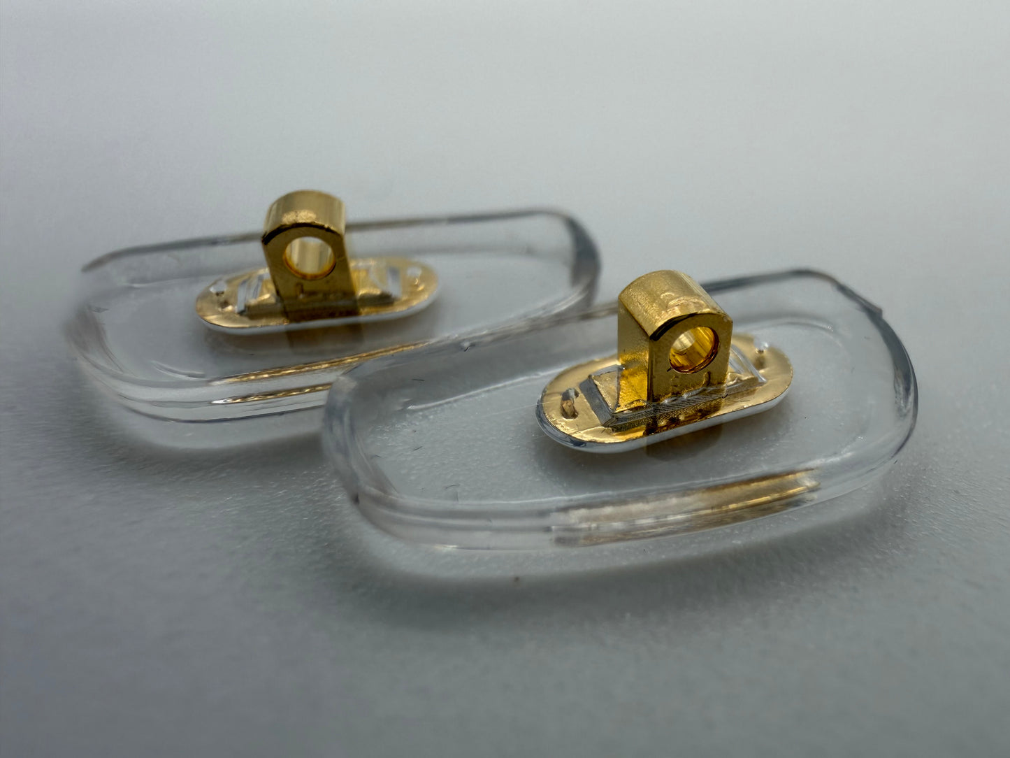 Versace Nose Pads Authentic OEM Fits Sunglasses Eyeglasses Frames Clear Gold With Screws