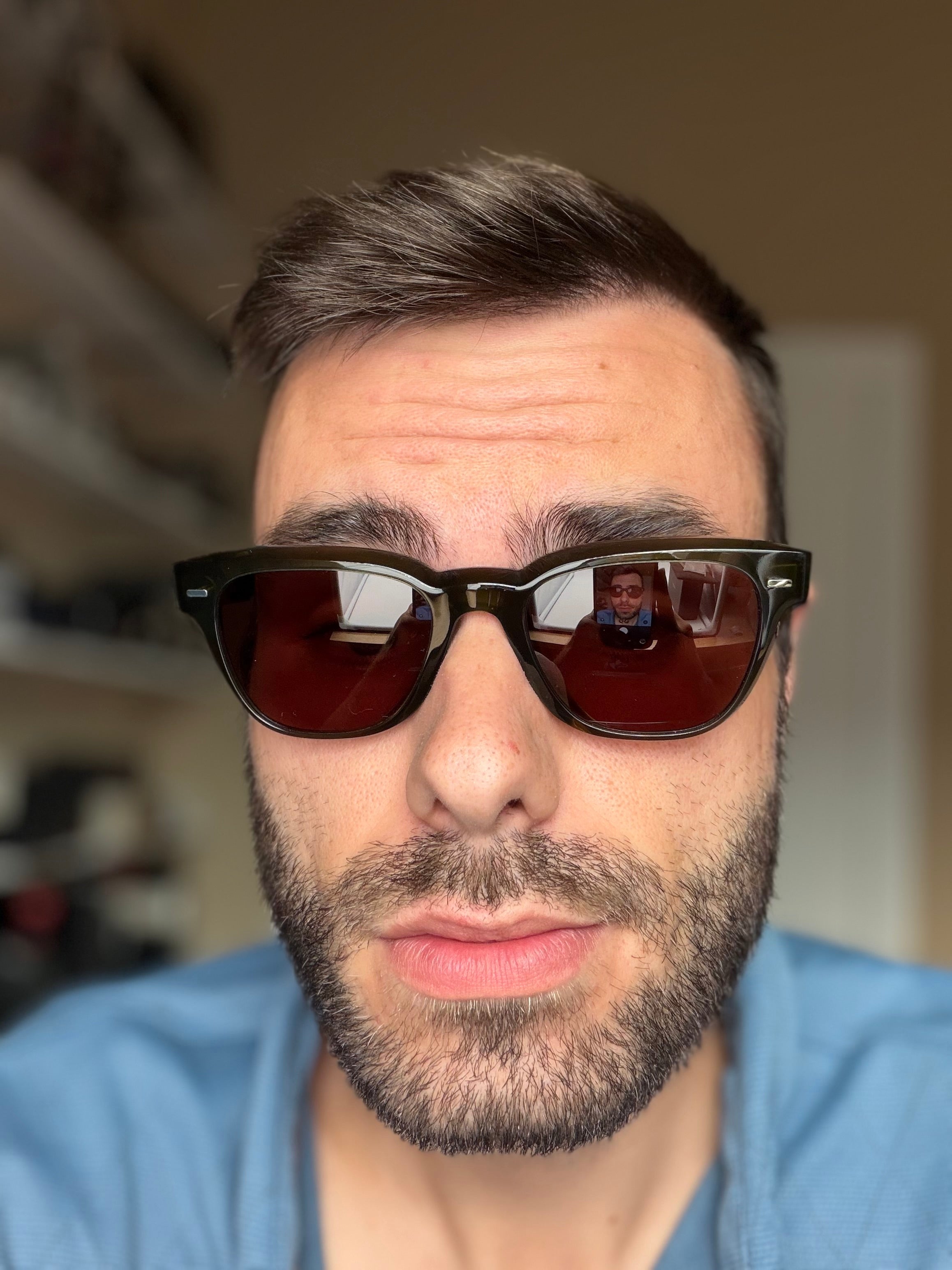 Oliver Peoples Rueny 51mm Hazel / Burgundy OV 5601 SU 1784C5 Japan
