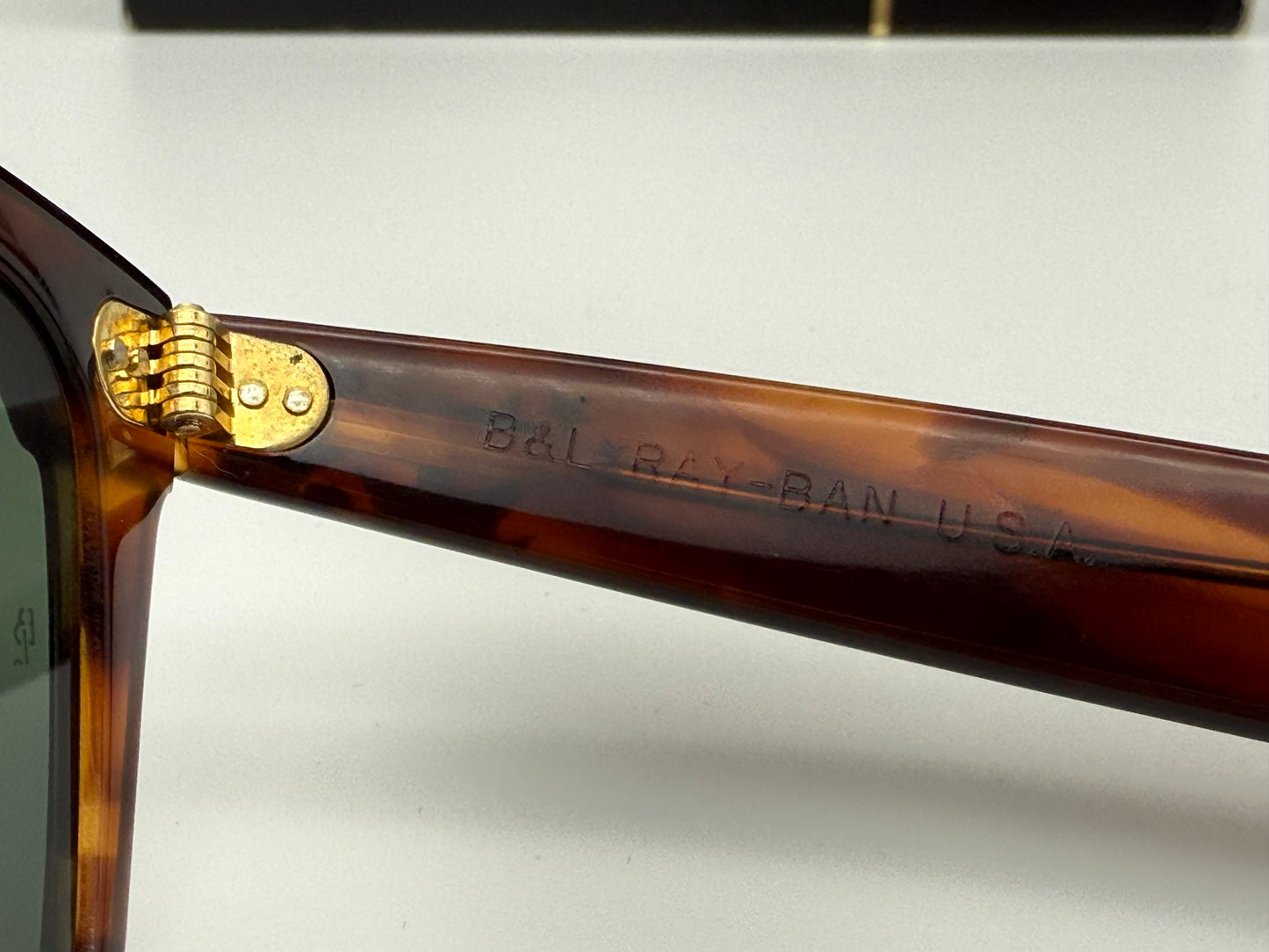 VINTAGE RAY-BAN WAYFARER 50mm USA B&L OLYMPIC SERIES TORTOISE / G-15 W2244 XUAR NOS