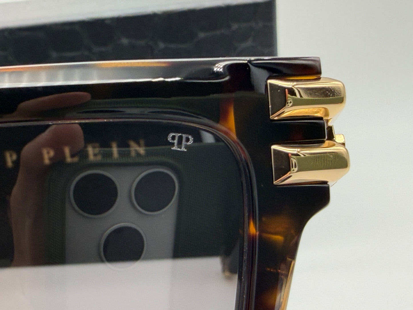 PHILIPP PLEIN Icon 56mm Dark Havana / Gray Lens SPP 108 0722 Italy NEW