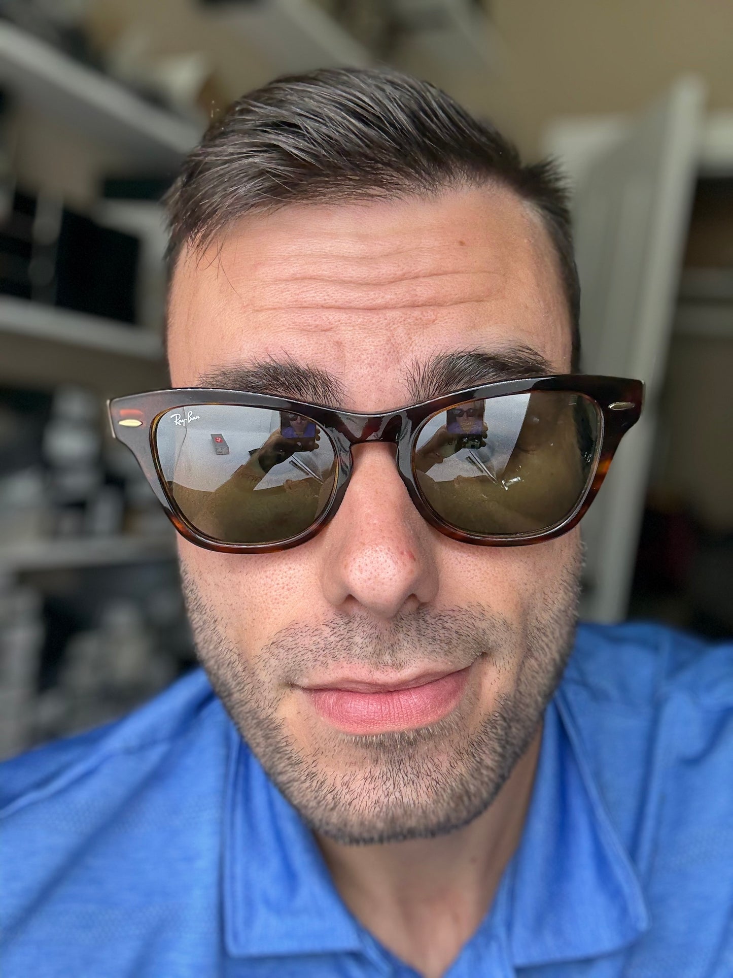 Ray-Ban RB 0707 SM 53mm Stripped Havana / Green Vintage 954 / G4 Italy NEW