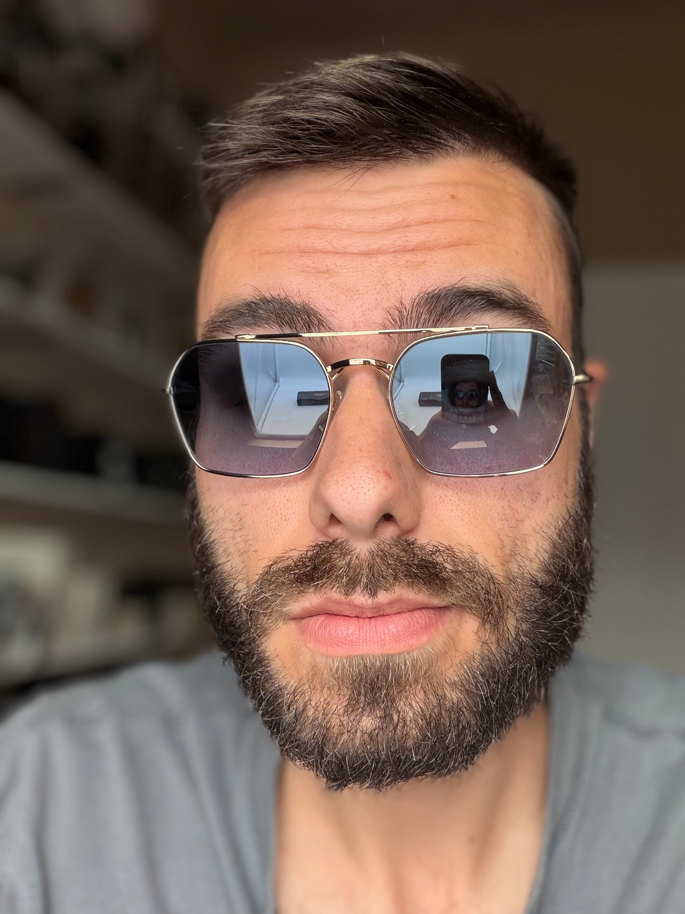 Oliver Peoples TK-15 53mm Gold Titanium / Marine Gradient Crystal
