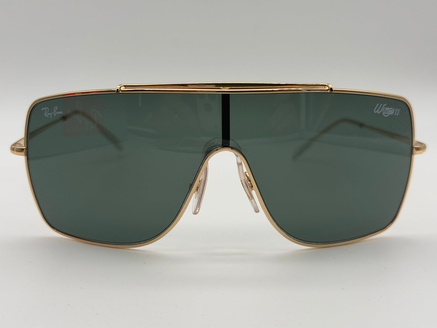 Ray-Ban Wings II RB 3697 Gold / Dark Green 905 / 071 Itlay NEW