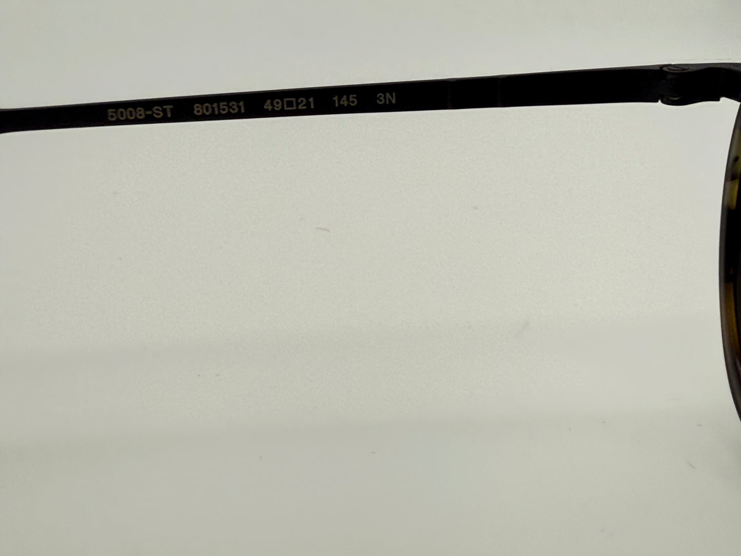 Persol PO 5008 ST 49mm Titanium Black / Dark Tortoise / Green Glass Lens Japan NEW