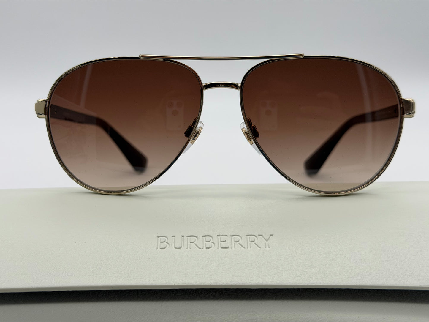 Burberry BE 3167 59mm Light Gold / Brown Gradient 110913 Italy NEW