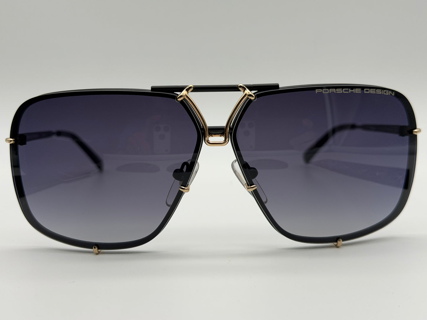 Porsche Design P 8928 Black Titanium Gold with 2 lenses Gray Gradient and Green Japan NEW