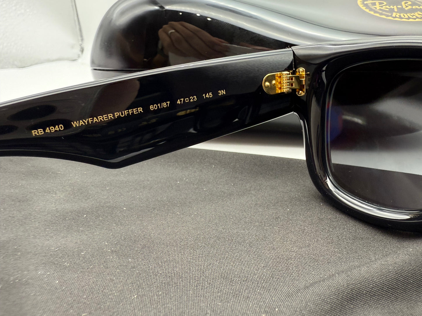 Ray-Ban Wayfarer Puffer ASAP Rocky 47mm Black / Ultra Black 601 / 87 NEW