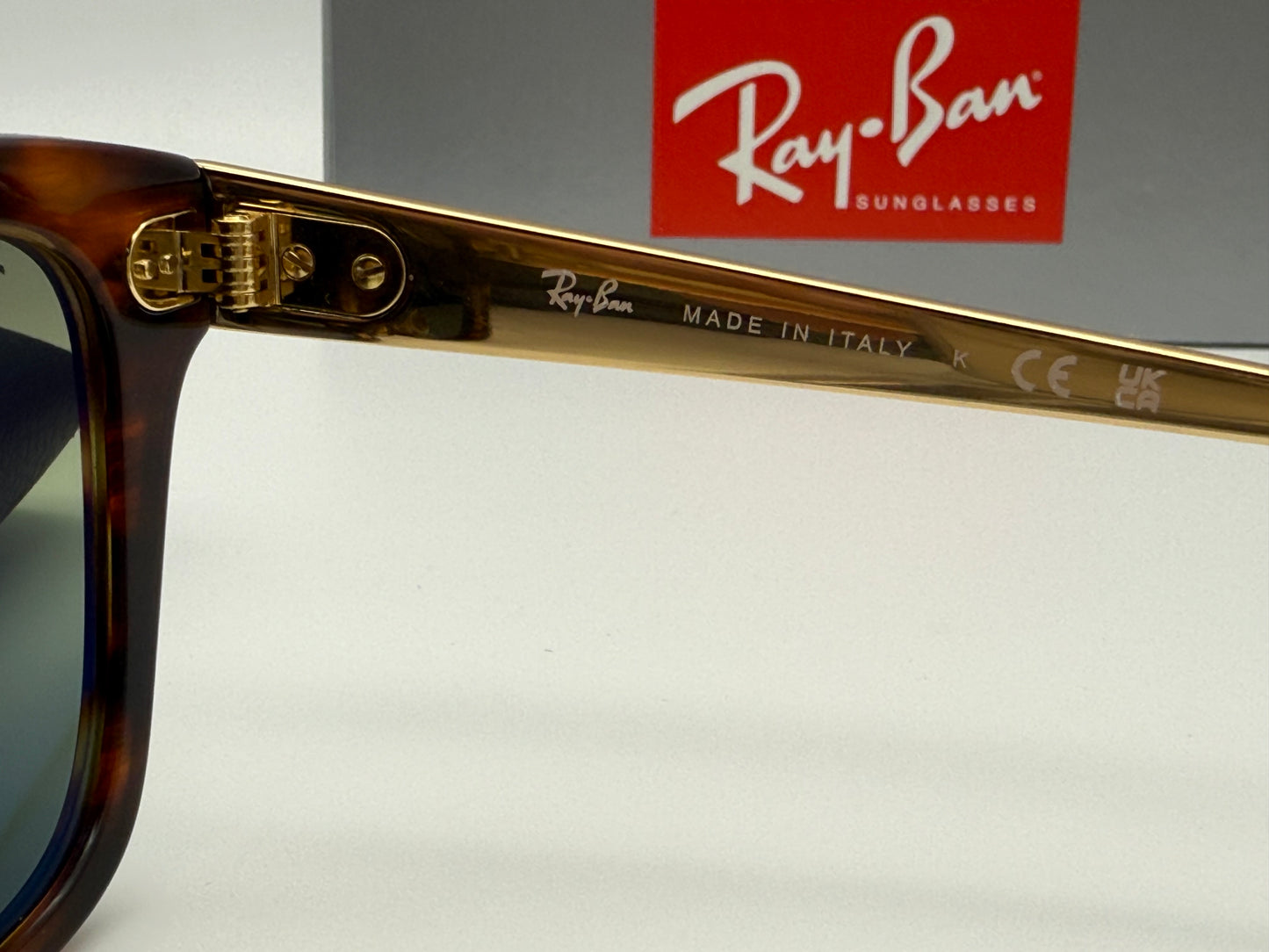 Ray-Ban RB 0707 SM 53mm Stripped Havana / Green Vintage 954 / G4 Italy NEW