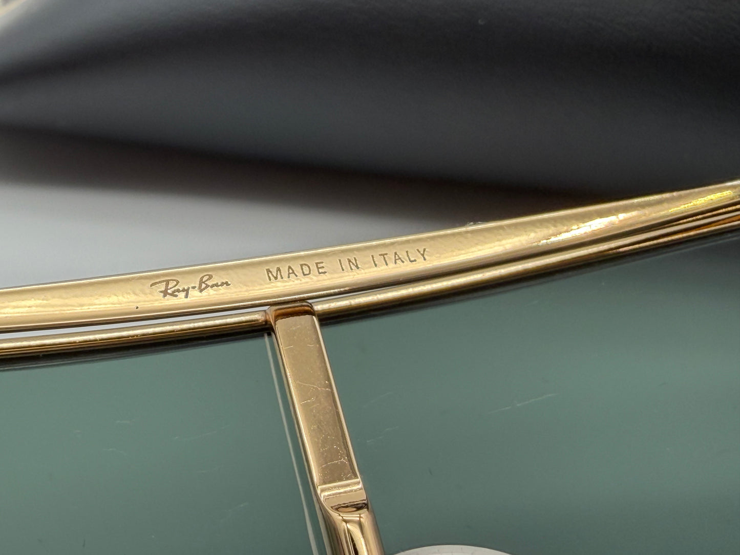 Ray-Ban Wings II RB 3697 Gold / Dark Green 905 / 071 Itlay NEW