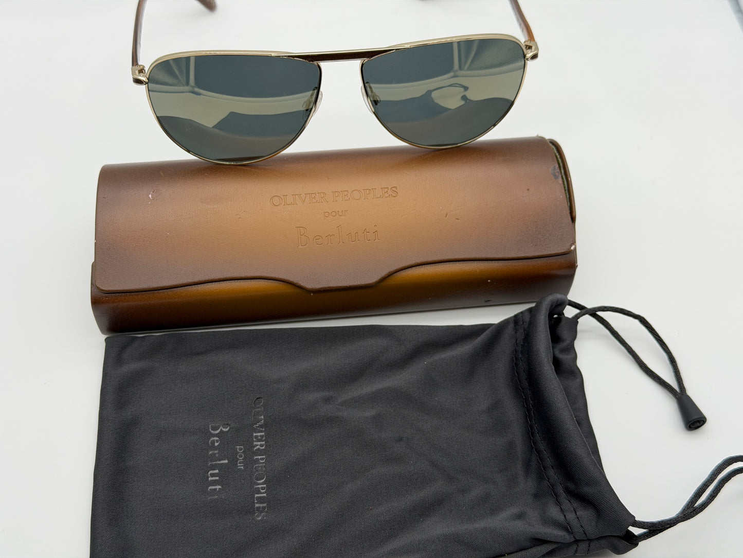 OLIVER PEOPLES POUR BERLUTI CONDUIT STREET 59mm OV1213SQ 5062/39 Preowned