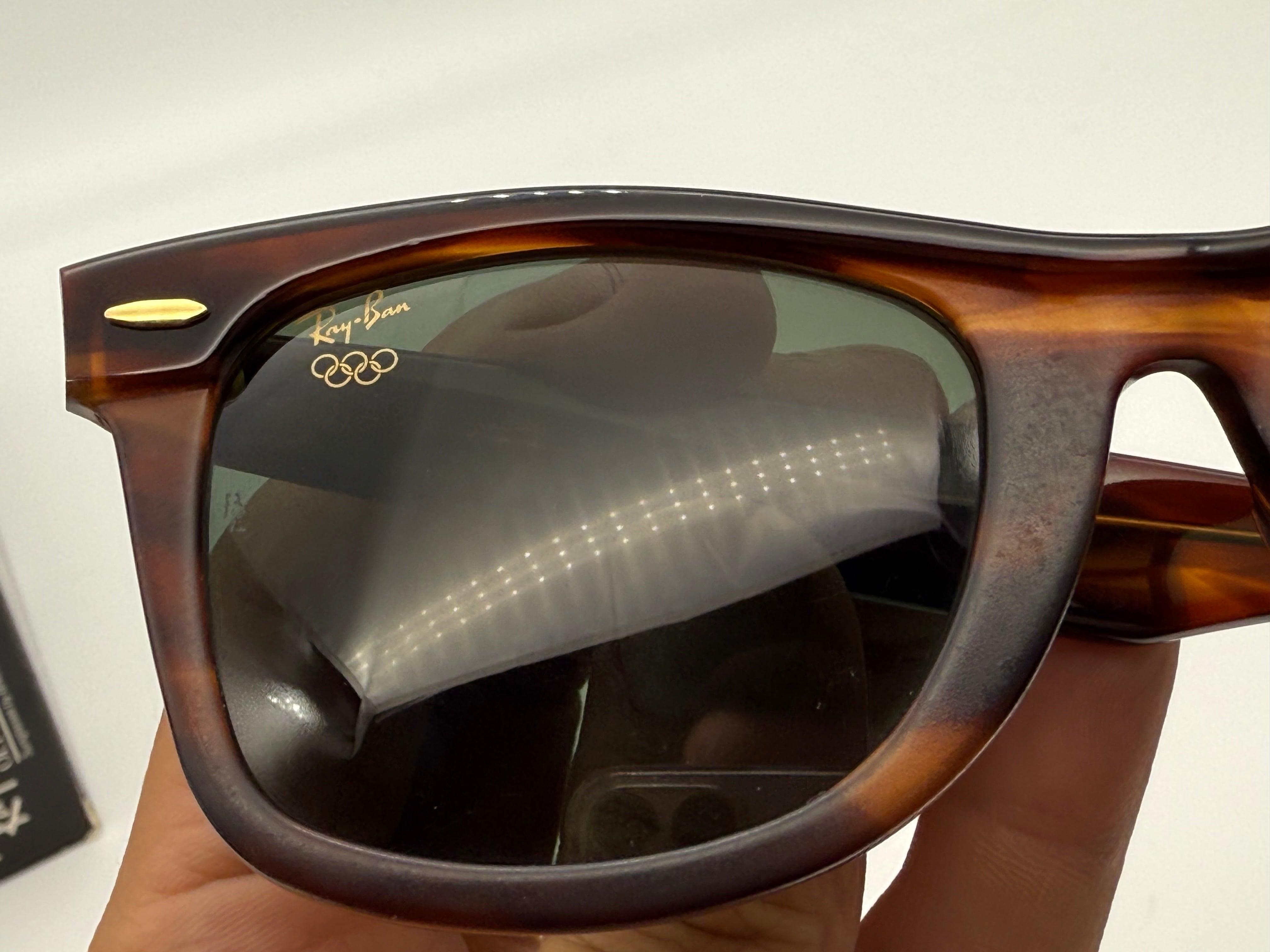 VINTAGE RAY-BAN WAYFARER 50mm USA B&L OLYMPIC SERIES TORTOISE / G