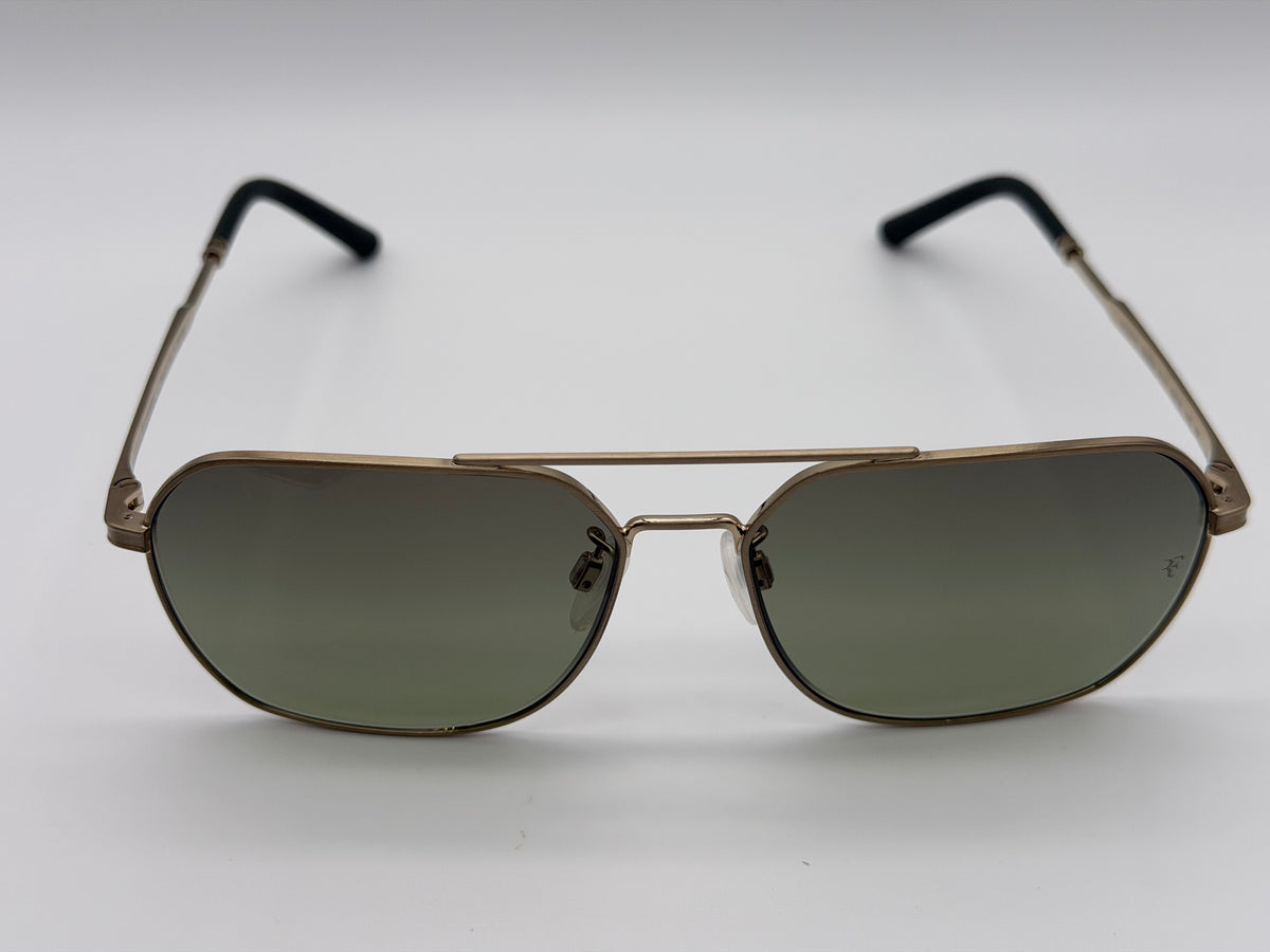 Oliver Peoples R-17 Roger Federer 58mm Brushed Gold / Forest Gradient OV 1377S 52452A Italy NEW
