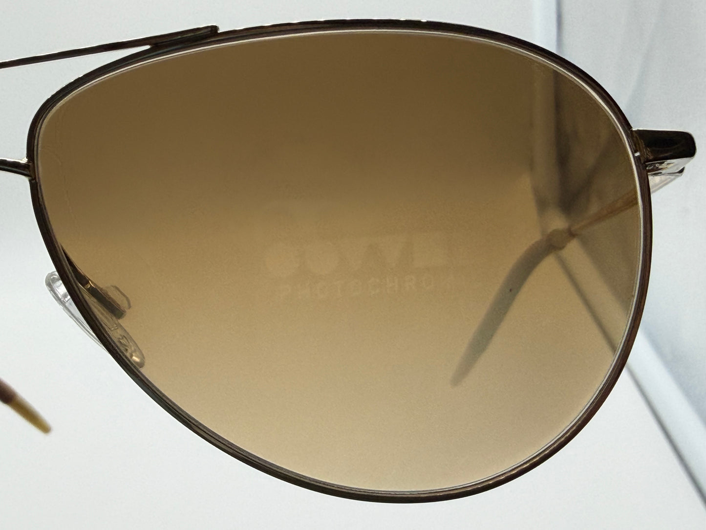 Oliver Peoples Benedict 57mm OV 1002S Gold/Chrome Amber VFX (5242/51) Sunglasses Vintage PREOWNED