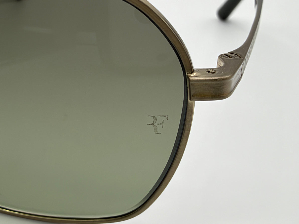 Oliver Peoples R-17 Roger Federer 58mm Brushed Gold / Forest Gradient OV 1377S 52452A Italy NEW