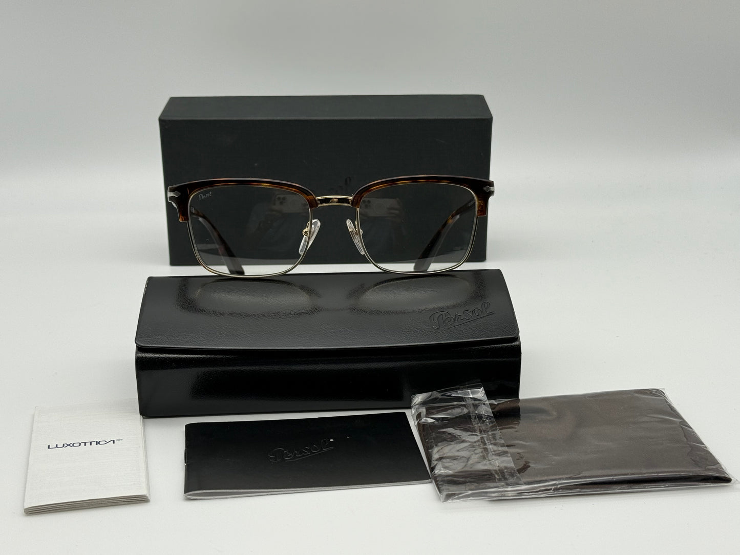 Persol PO 3327S 54mm Transitions Havana / Green 24 / GJ Italy NEW