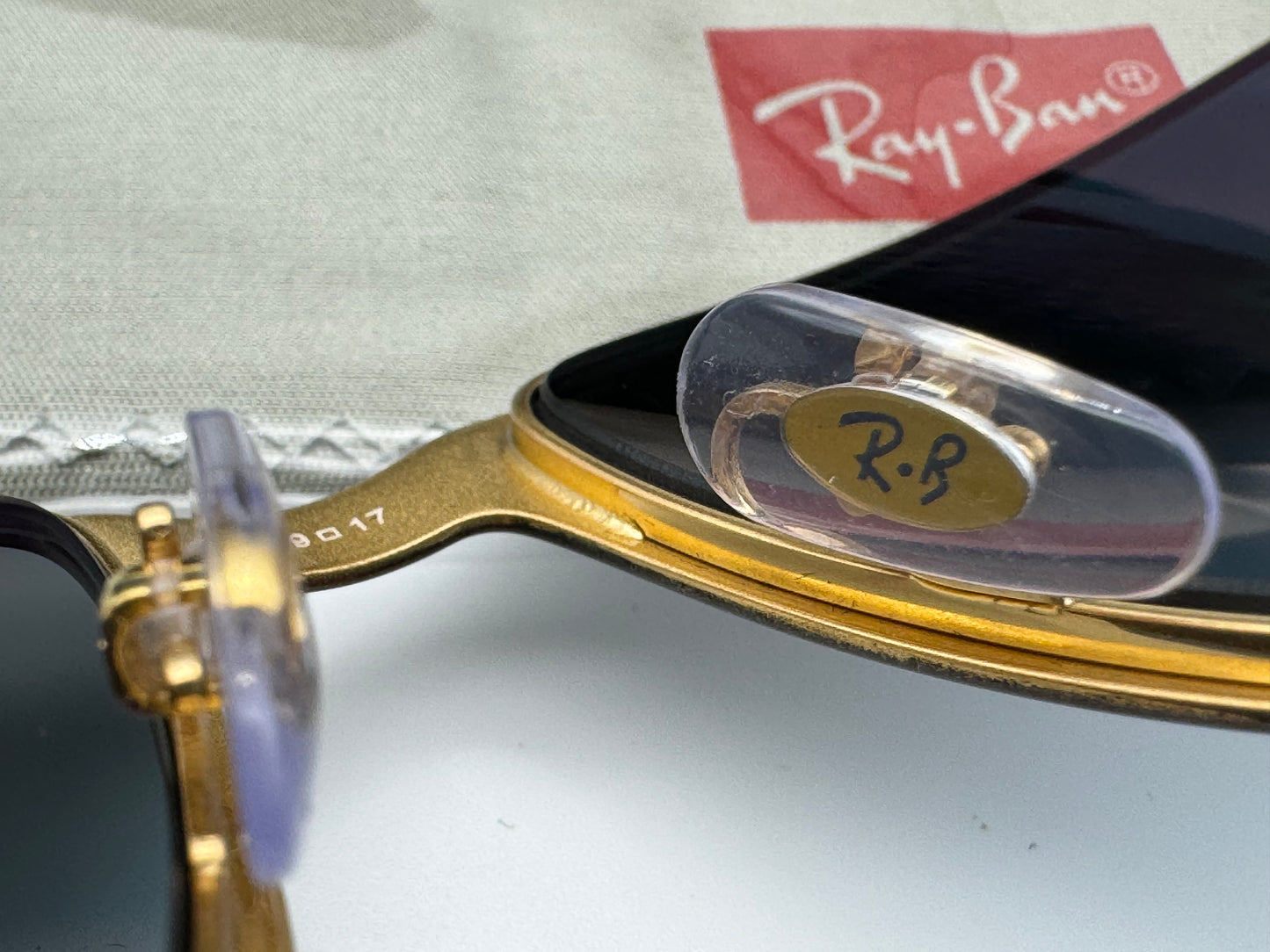 Ray-Ban RB 3721 Chromance 59mm Polished Black On Gold / Blue Gold Mirror 187 / J0 NEW
