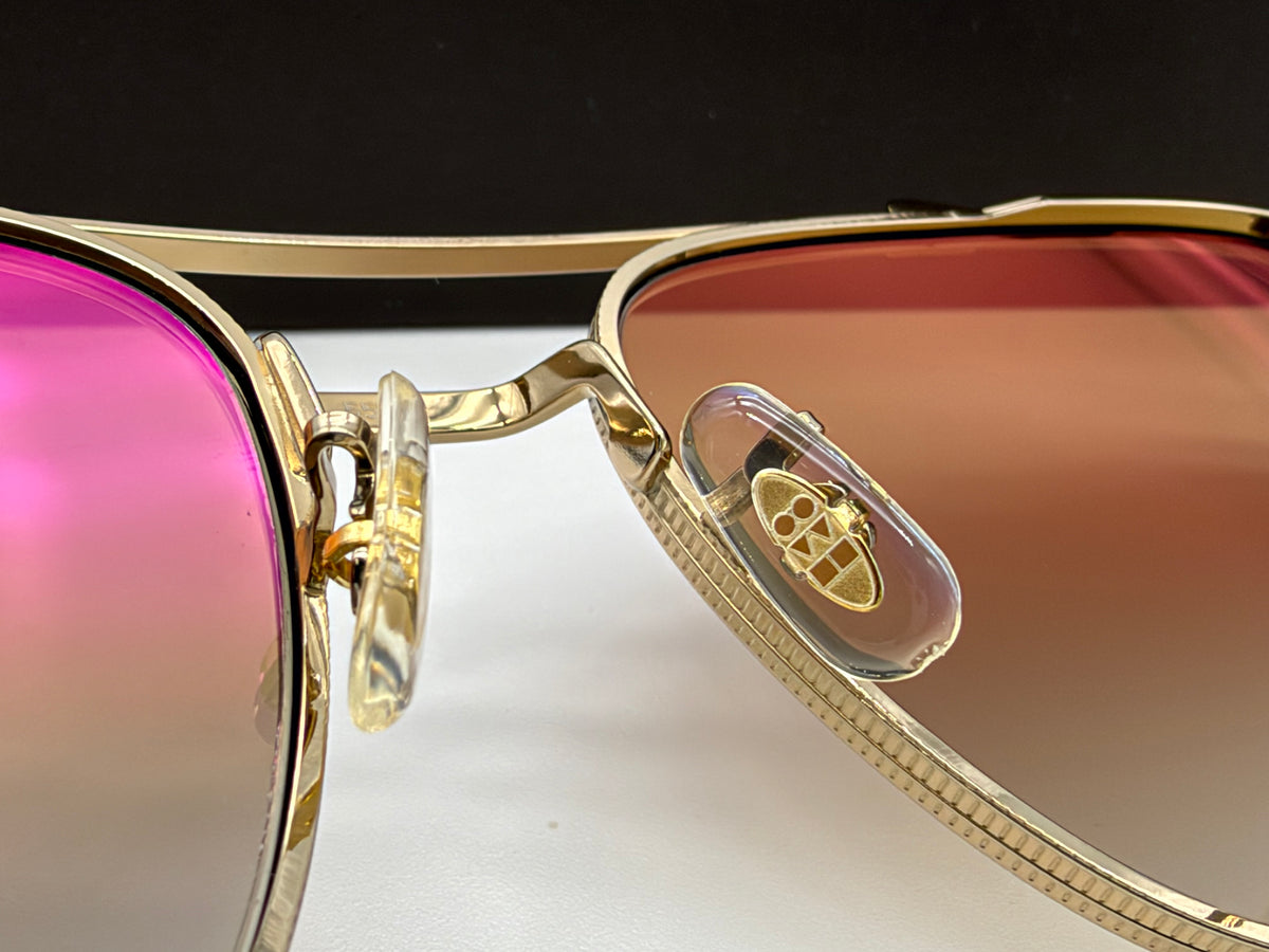 Oliver Peoples Avison 55mm Soft Gold Titanium / Tuscan Brown Gradient Mirror Crystal Lens OV 1349ST Japan NEW