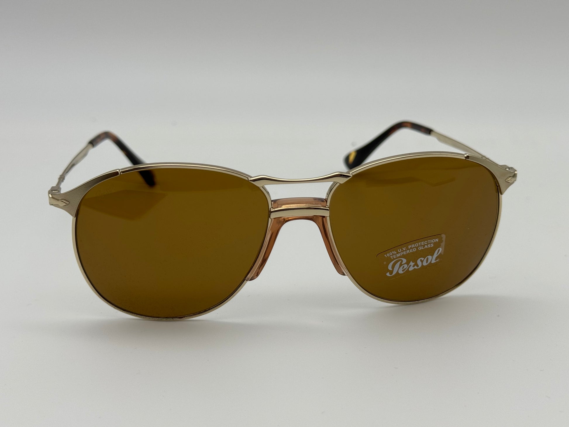 Persol PO 2649 S 1076 33 55MM Gold Brown Sunglasses Italy NEW