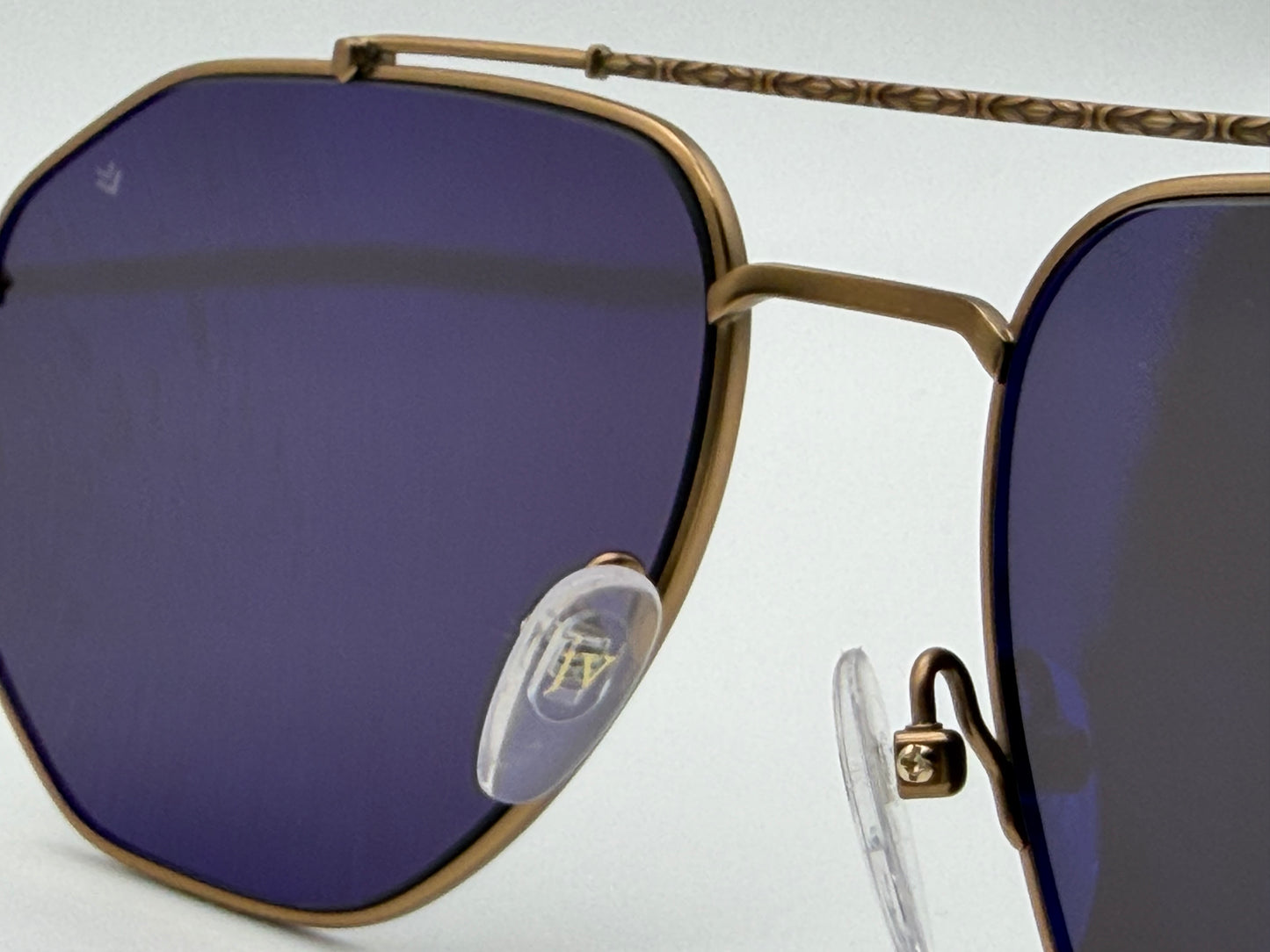 John Varvatos SJV 570 58mm Brass / Gray Lens P0AV Japan NEW