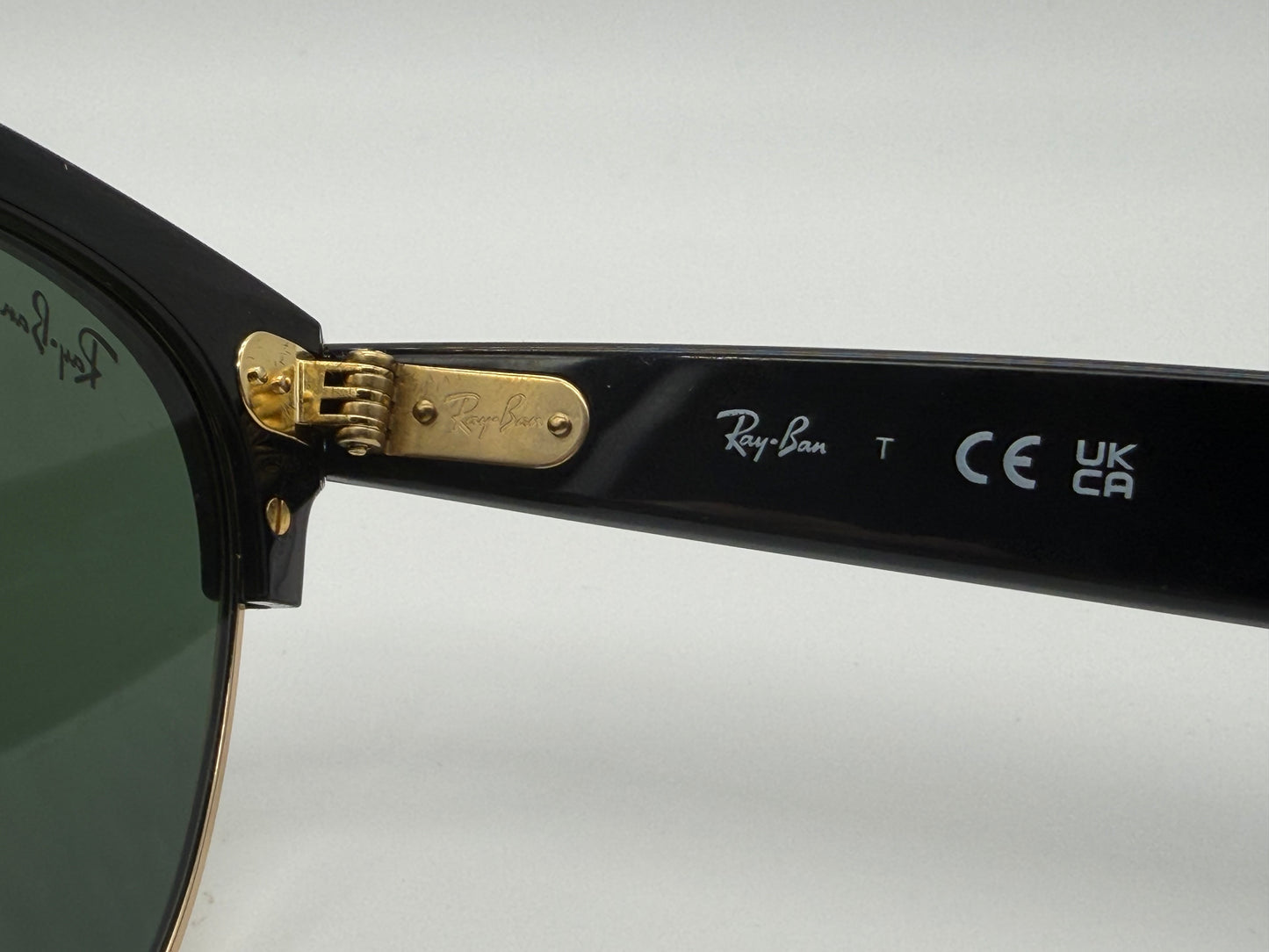 Ray-Ban Clubmaster Way 54mm Black Gold / Green G 15 lens RB 2341 NEW