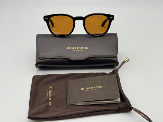 Oliver Peoples Sheldrake Sun Limited Edition 49mm Black / Cognac 1 of 100 pieces Preowned