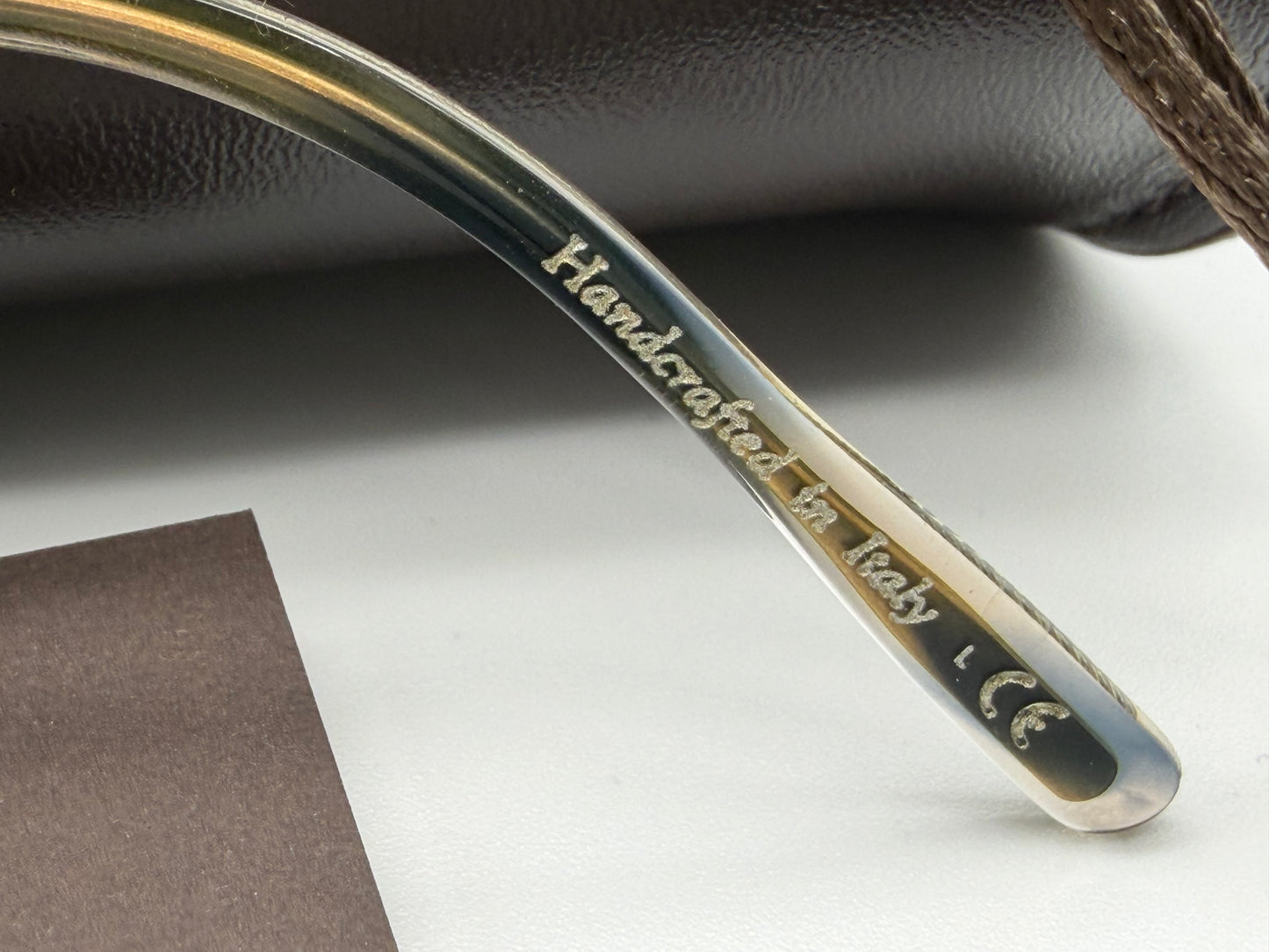 Oliver Peoples Heaton 51mm Blue Cocobolo / Amber Goldtone OV 5364 1611W4 Italy missing box