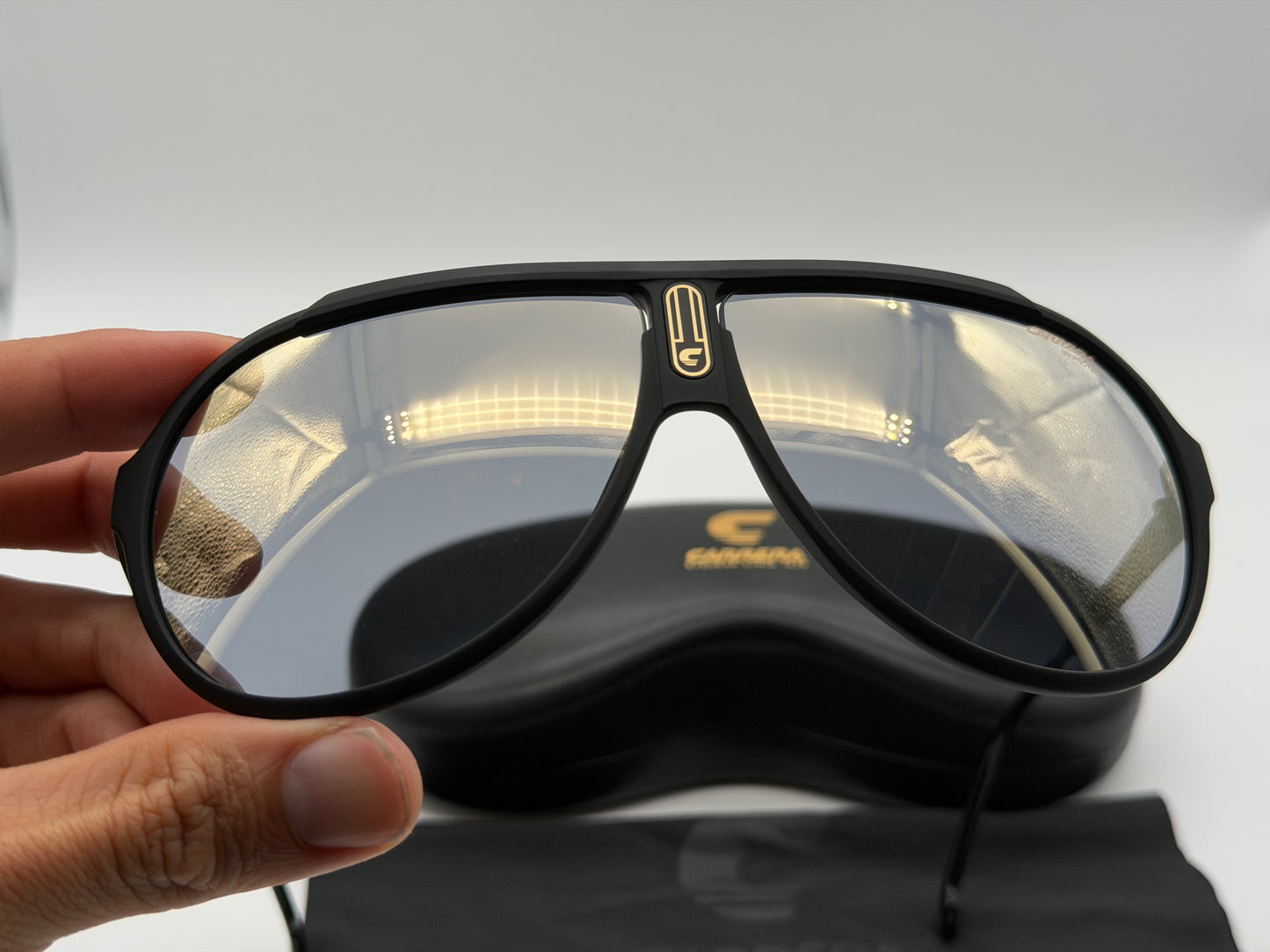 Carrera Endurance 64mm Gold Mirror / Gray Aviator Pilot Sunglasses NEW