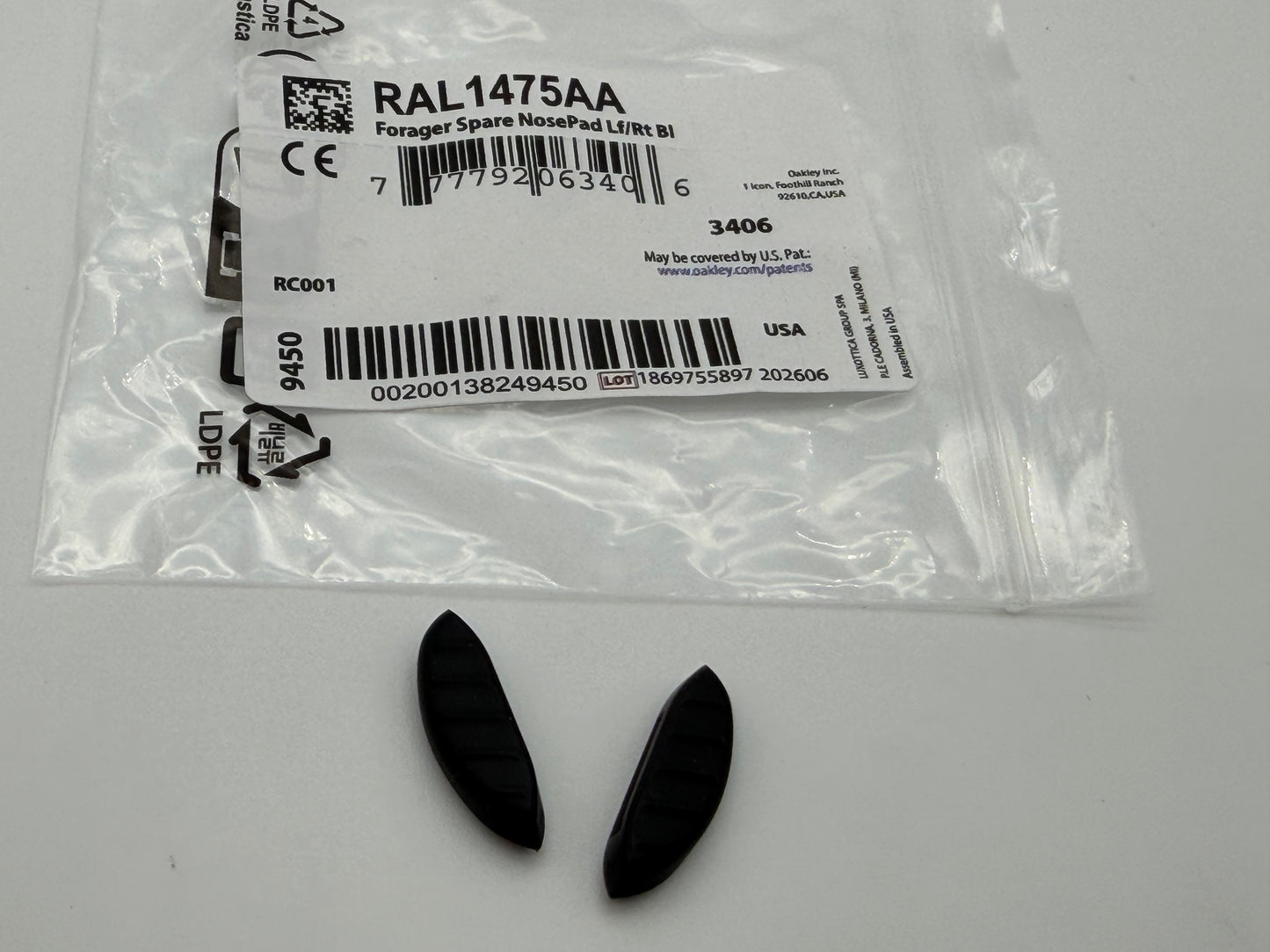 Oakley Clifden OO9440 Forager OO9421 Plazma OO9019 Nose Pads Black