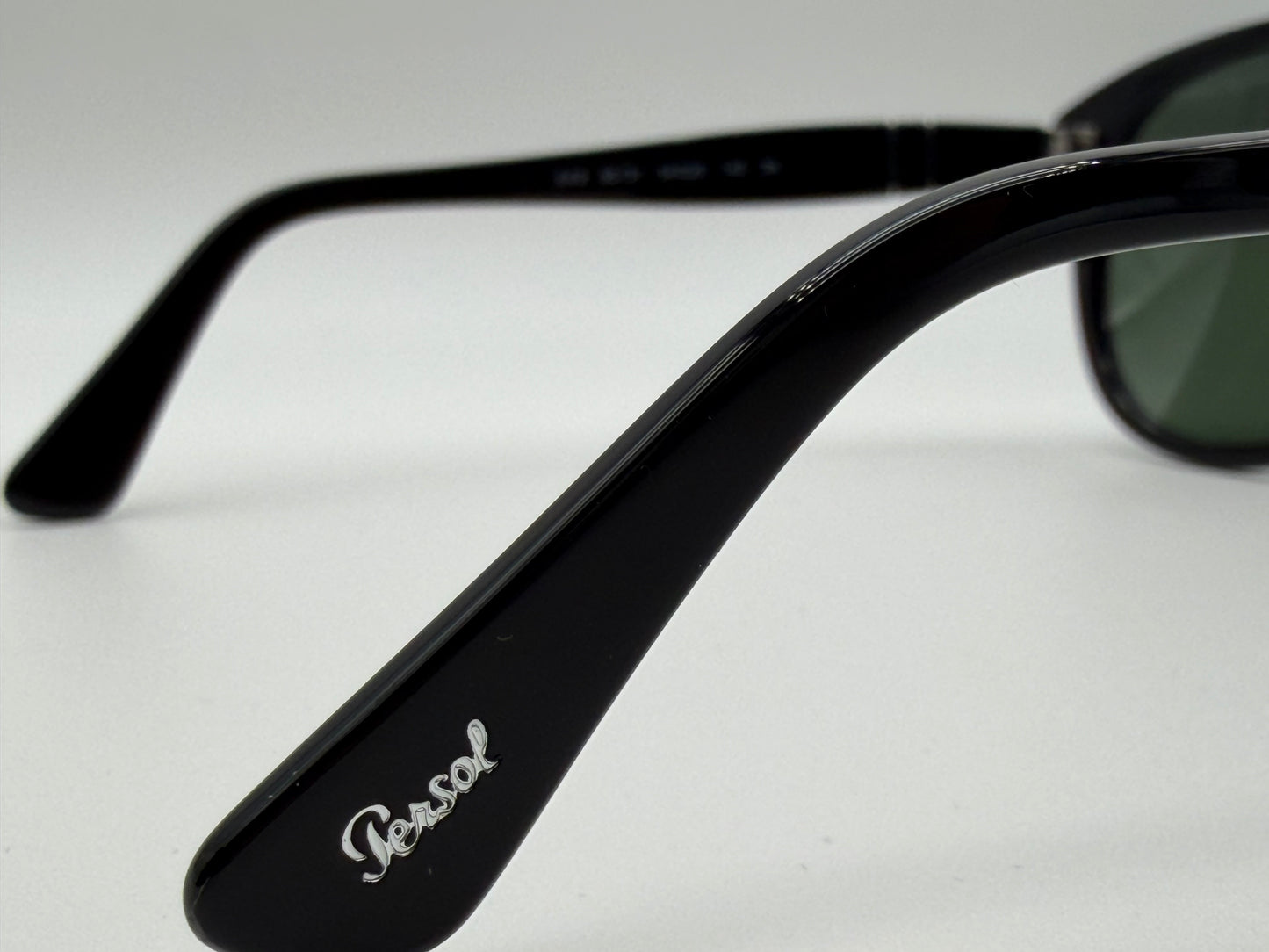 Persol PO 649 54mm Black / Green 95 / 31 Italy NEW