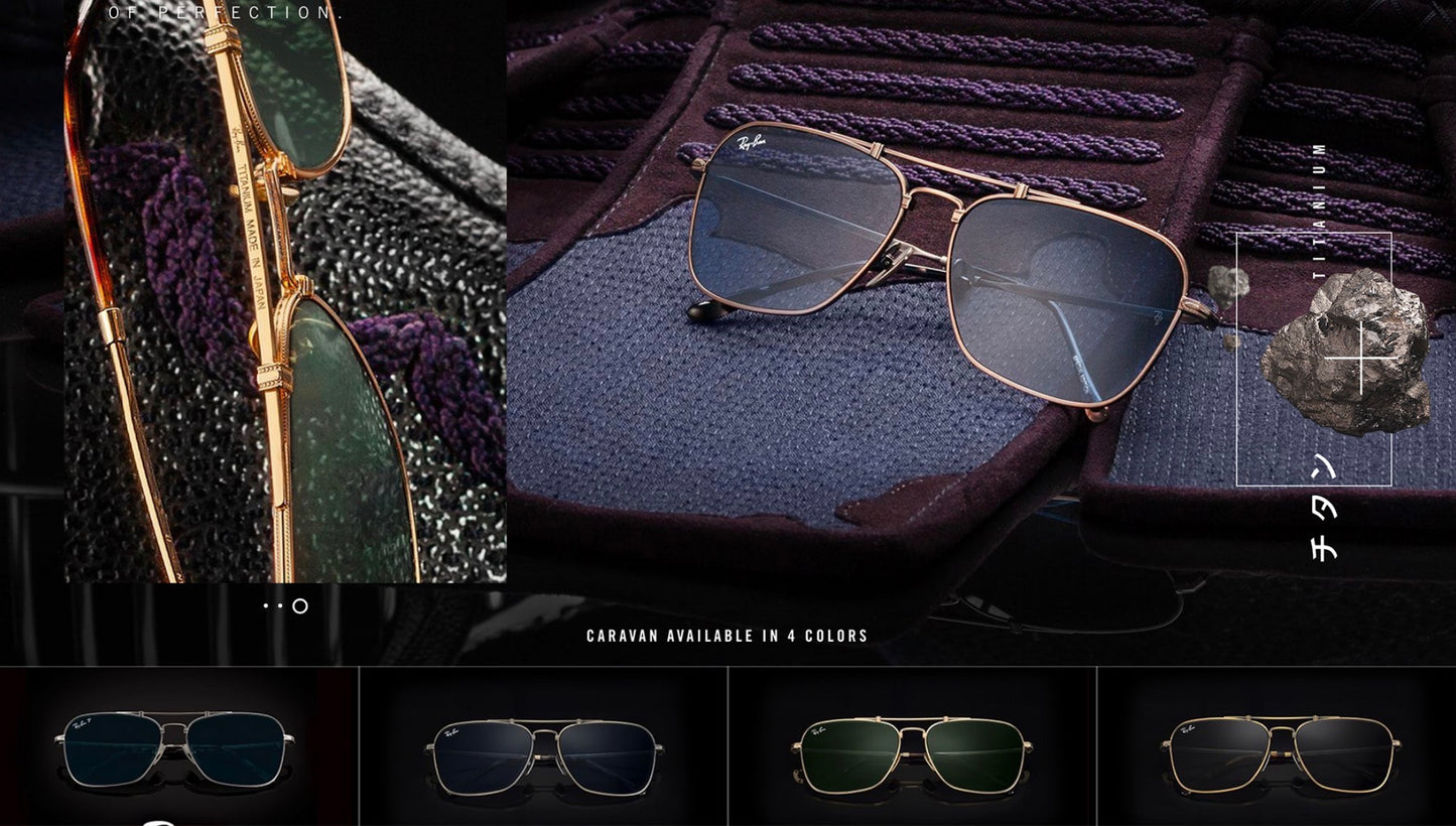 Ray-Ban Caravan Titanium 58mm 23K Gold Plated Frames / Polarized Glass Lens  9143 Made in Japan NEW