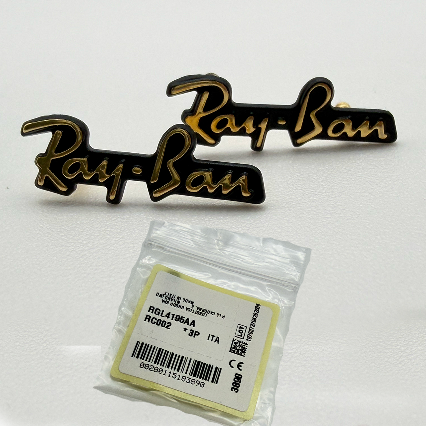 Ray-Ban RB4175 Clubmaster Oversized Replacement Gold  Written Decoration Icon Logo OEM