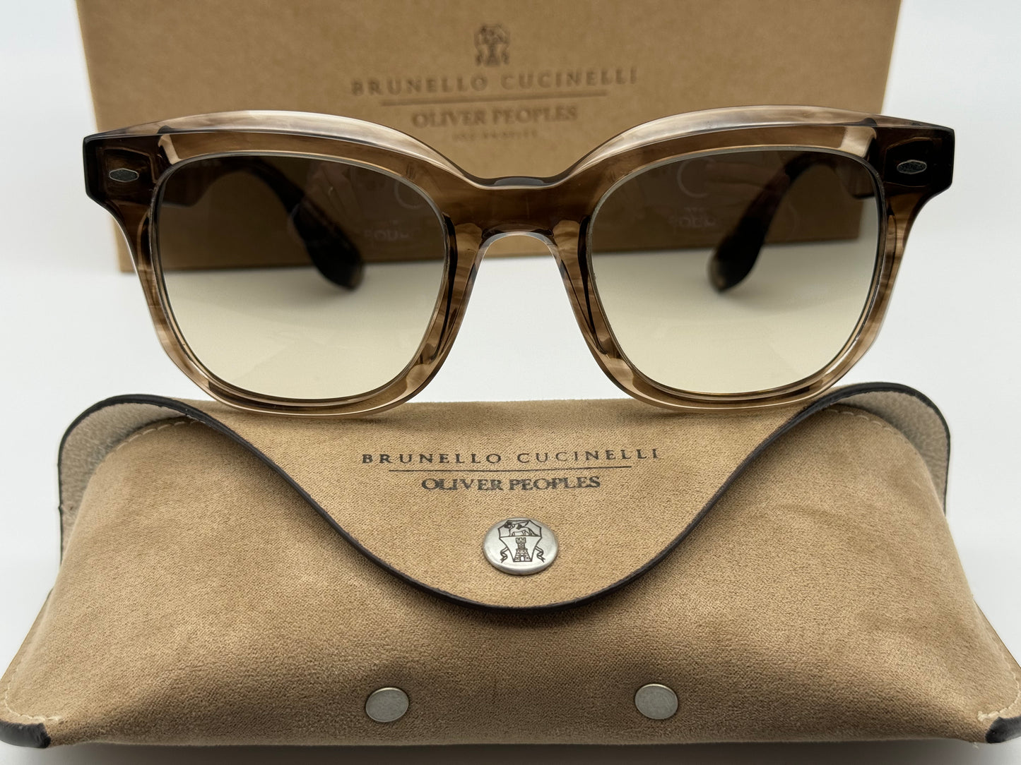 Oliver Peoples Filu Brunello Cucinelli OV 5472 SU 50mm 171832 Taupe Smoke / Shale Gradient Italy NEW