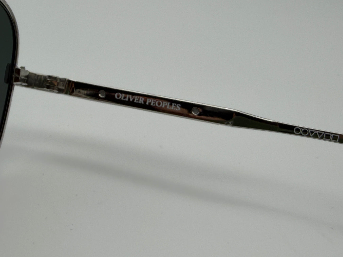 Oliver Peoples Sanford 57mm OV 1130 5133 P2 Silver S Midnight Express VFX Polarized Japan Preowned