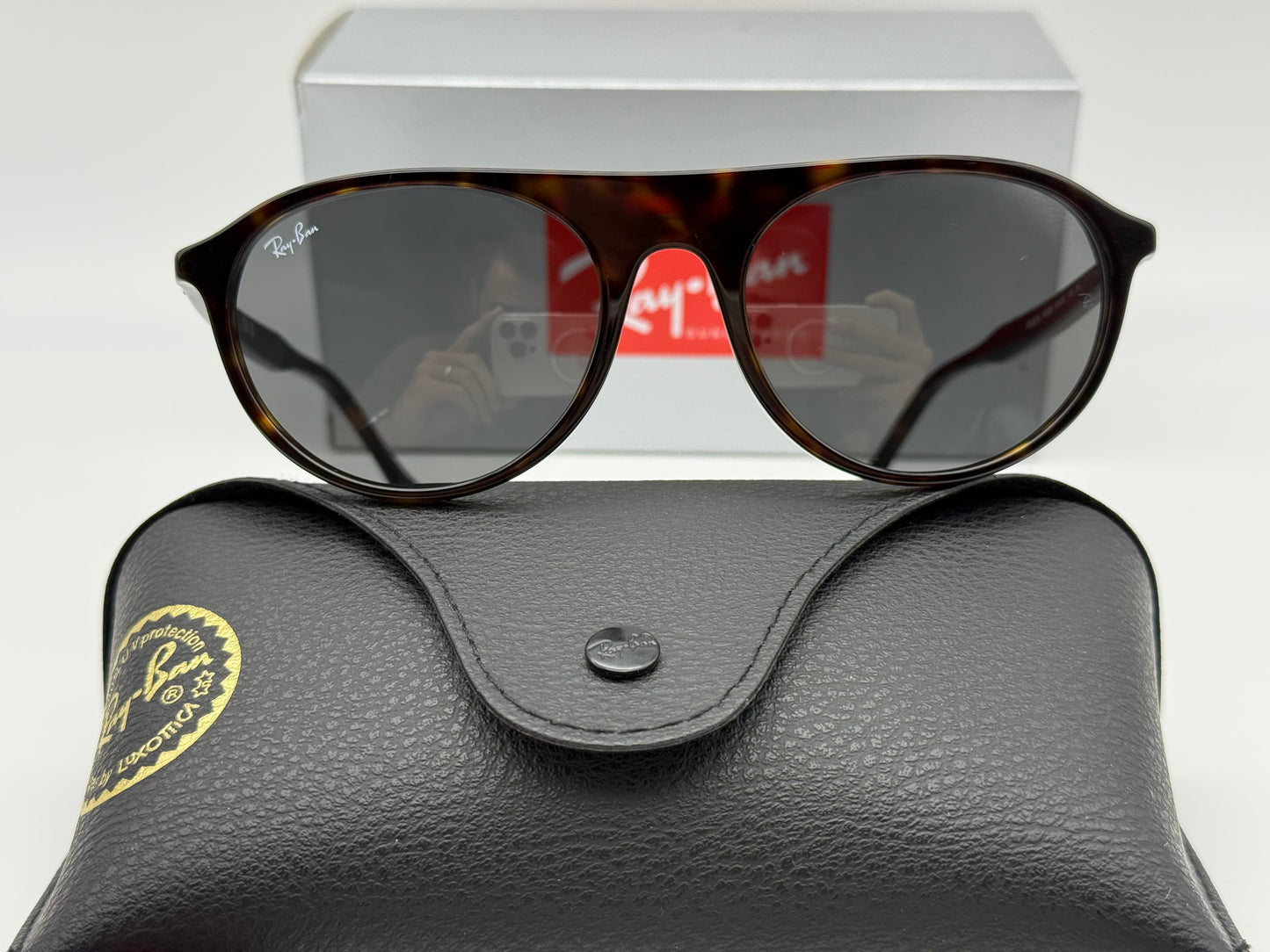Ray-Ban RB 2215 Havana / Dark Gray Glass Lens 902 / B1 NEW