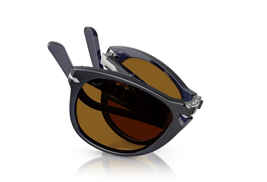 Persol PO 714 54mm Milky Depths Blue / Brown Lens 121733 Italy NEW