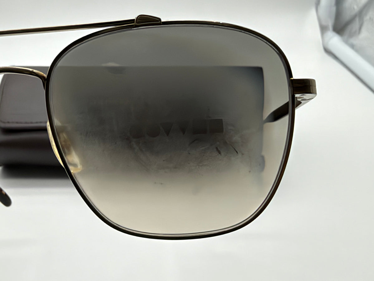 Oliver Peoples Marsan 55mm Brunello Cucinelli Brushed Gold / Shale Gradient Titanium OV 1322 ST 525232 Japan Preowned