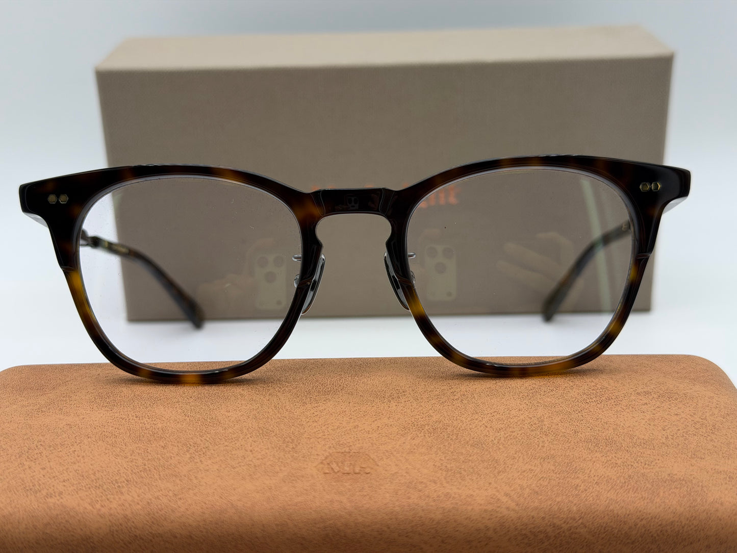 Mr. Leight Wright C 47mm Hickory Tortoise / Demo Lens Unisex Sunglasses Japan NEW