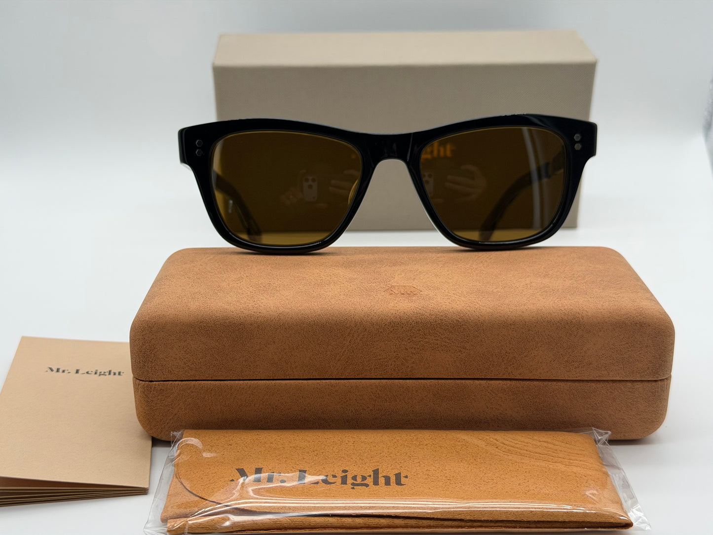 Mr. Leight 51mm Damone S Black Gunmetal / Mojave Brown Polarized Japan NEW