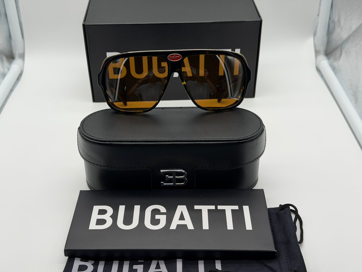 Bugatti Eyewear Model 06 60mm Dark Tortoise/ Brown Lens Japan NEW