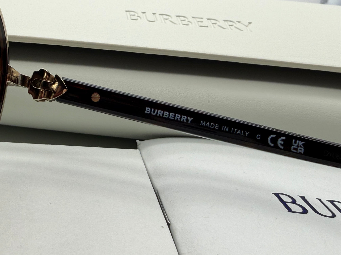 Burberry BE 3167 59mm Light Gold / Brown Gradient 110913 Italy NEW