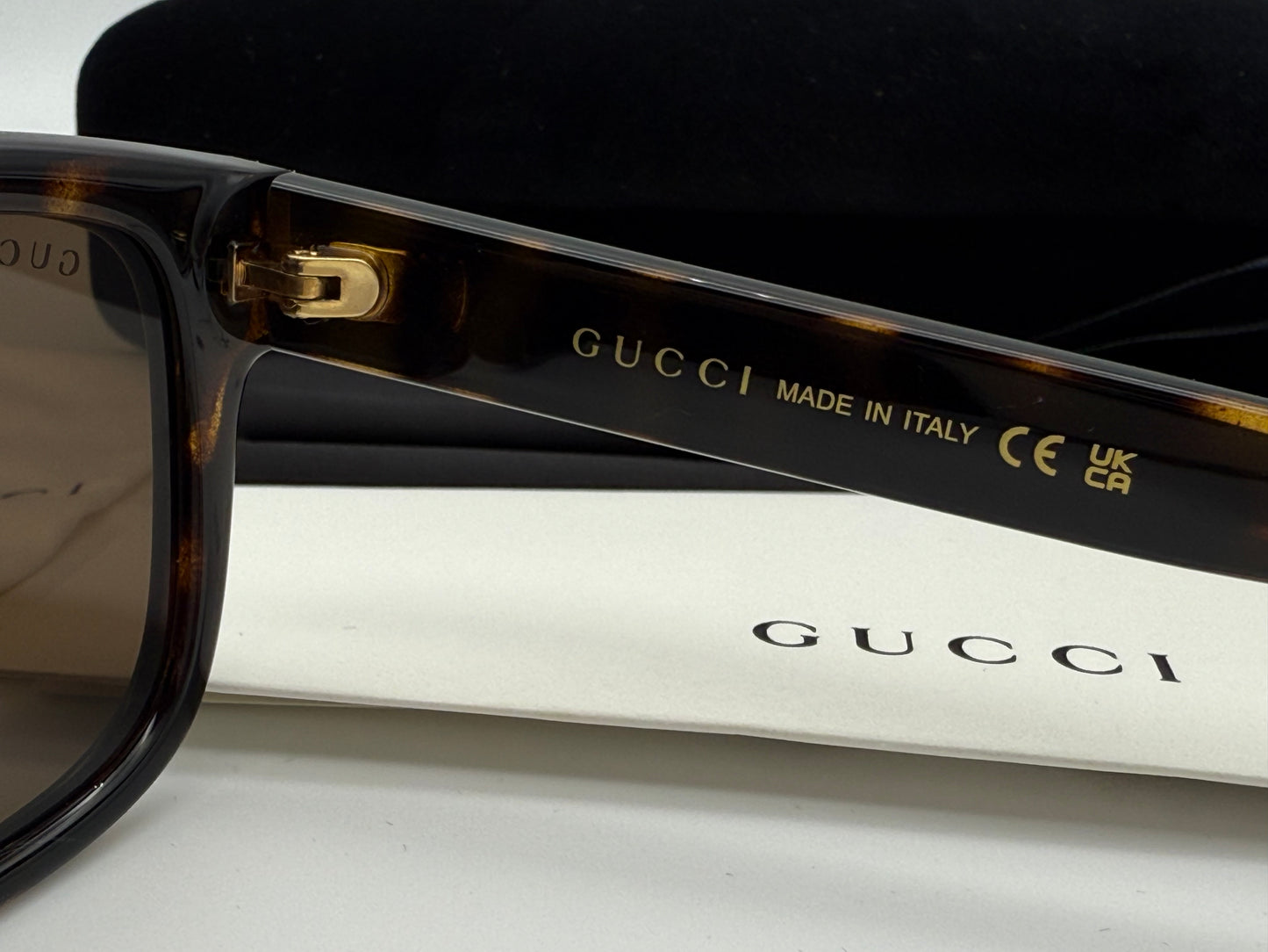 Gucci Wayfarer 56mm GG 1583 002 Tortoise / Brown Italy NEW