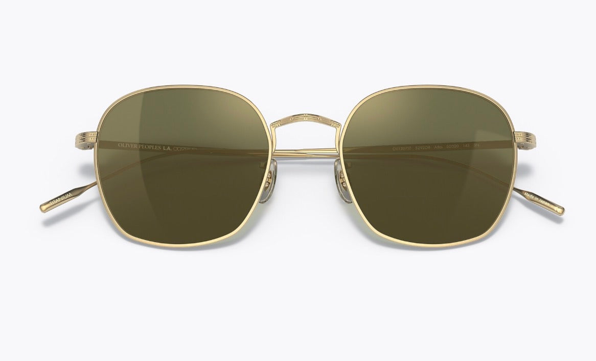 Oliver Peoples Ades 50mm Gold / G15 Goldtone OV 1307 529208 Titanium Japan