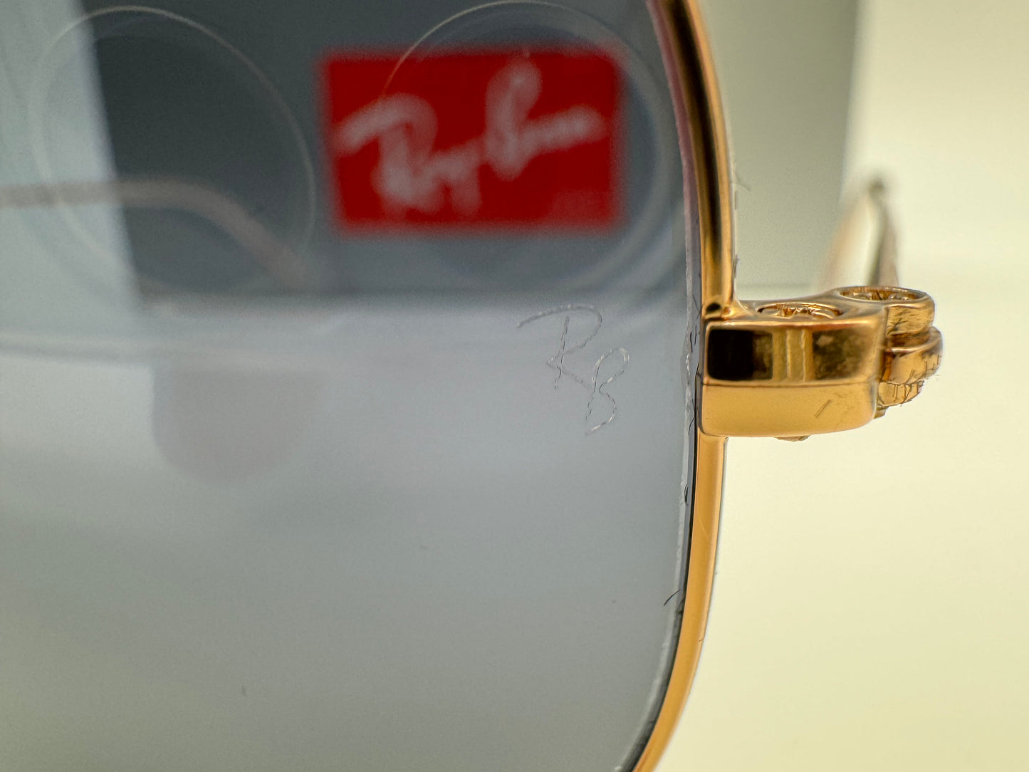 Ray-Ban Aviator 58mm Rose Gold Blue RB 3025 Large Metal 9202 / R5 Italy NEW