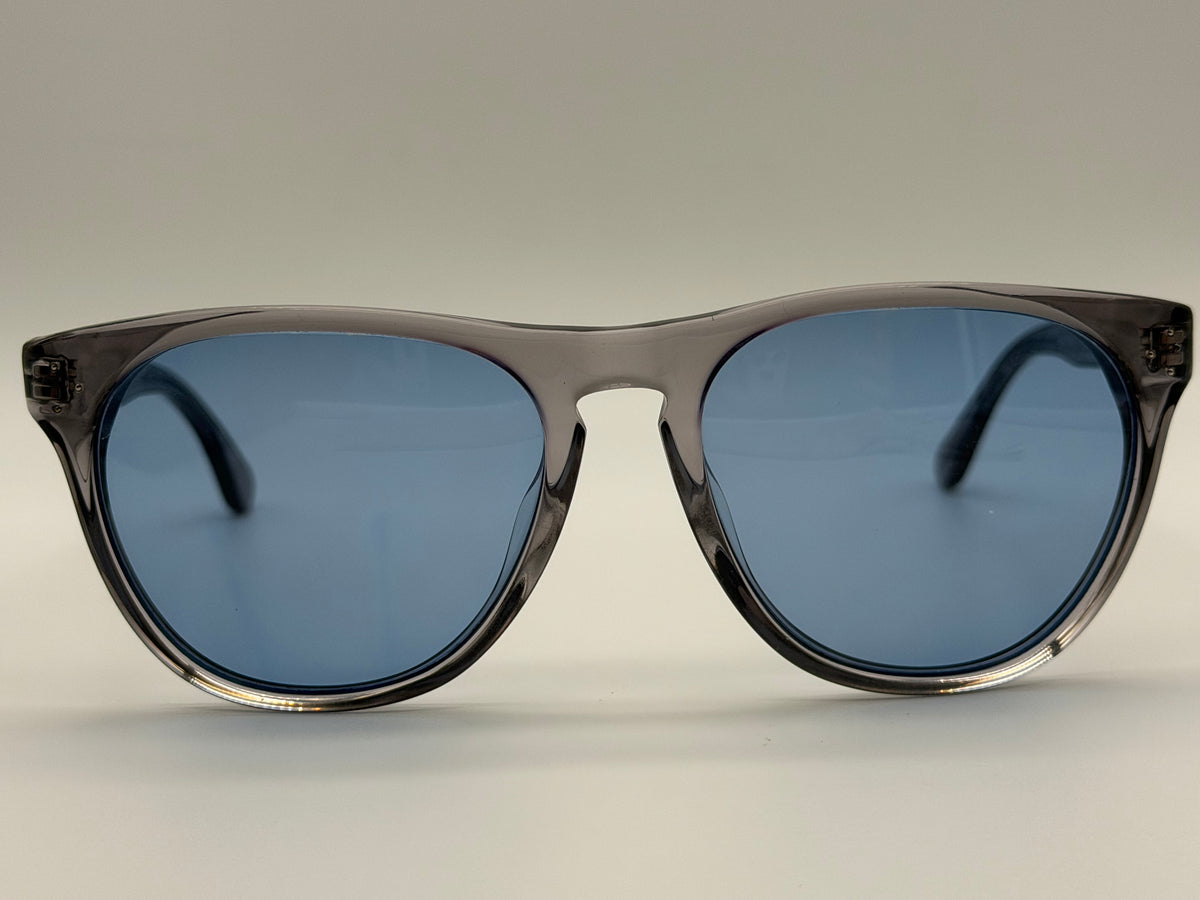Oliver Peoples Daddy B 58mm Workman Grey / Custom Blue Lens OV 5091 Italy Preowned