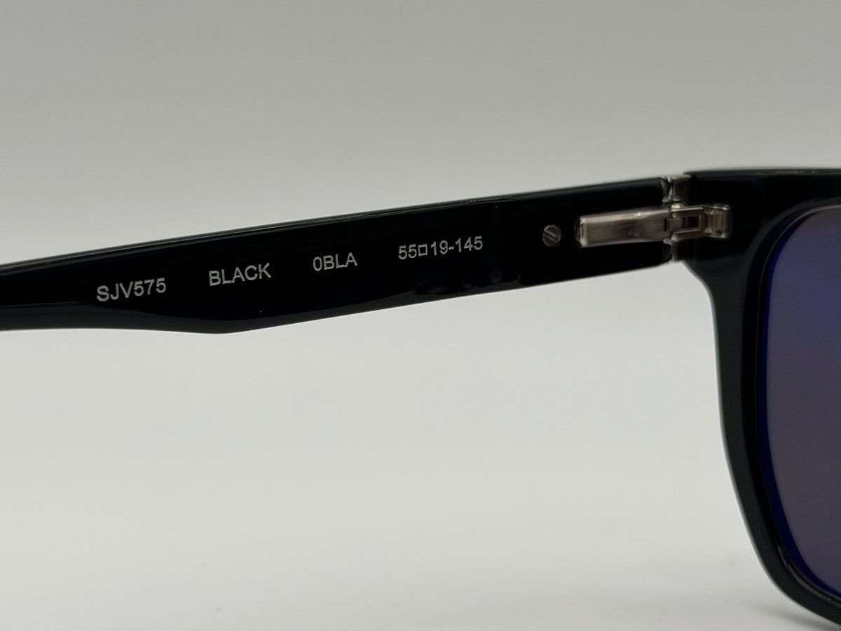 John Varvatos Sidney 55mm SJV 575 Black Transparent / Gray Japan NEW
