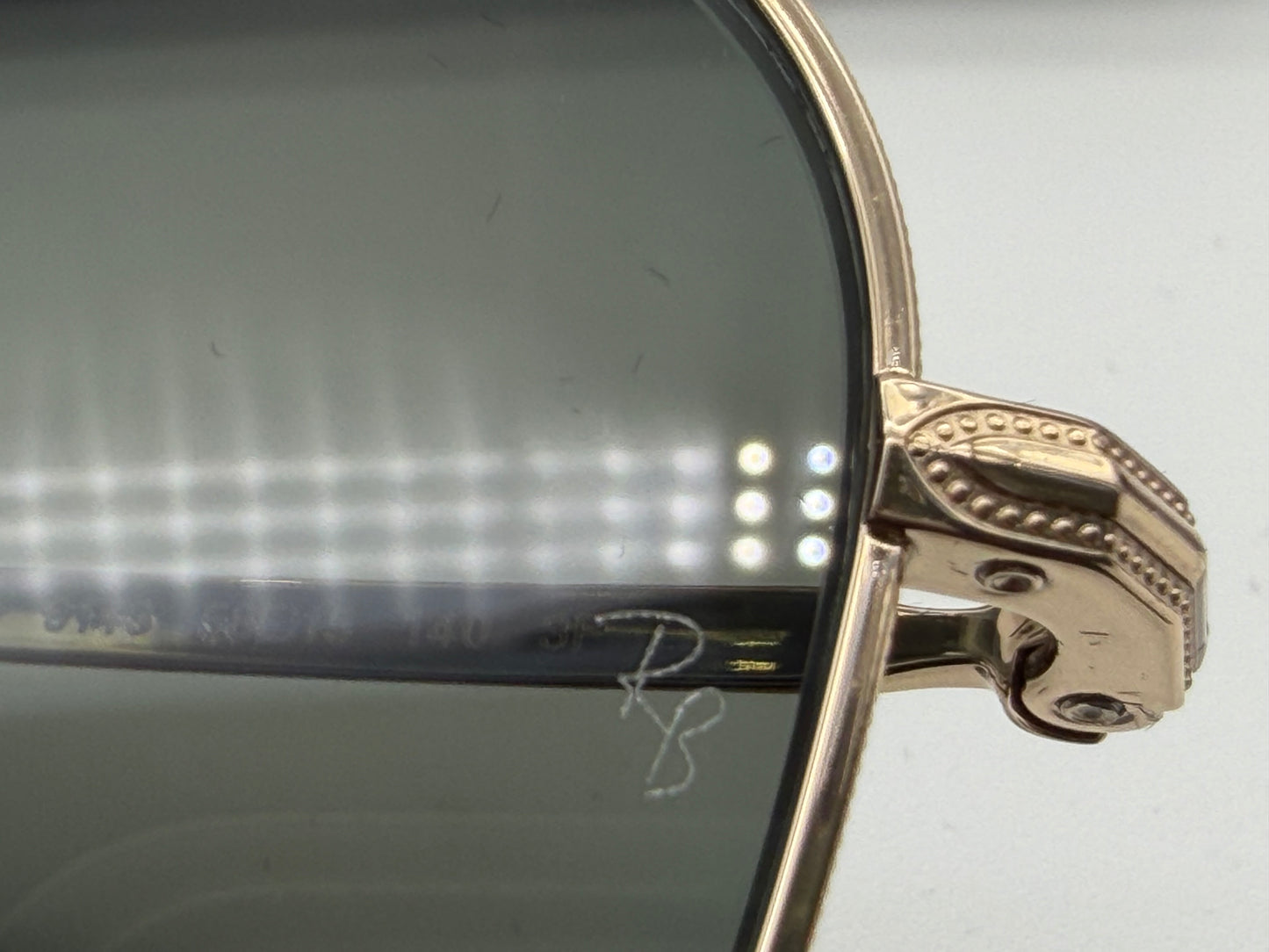 Ray-Ban Caravan Titanium 58mm 23K Gold Plated Frames / Polarized Glass Lens RB 8136 9143 Made in Japan NEW