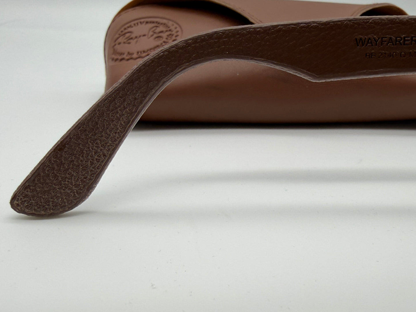 Ray-Ban Wayfarer Leather 50mm Matte Bronze-Copper / Brown Gradient RB 2140 - QM 1169 / 85 Italy Missing Box