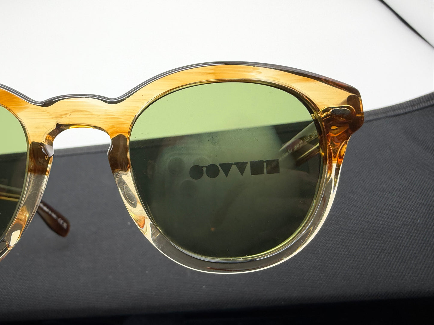 Oliver Peoples Cary Grant Sun 48mm Honey VSB Green Glass Lens OV 5413SU 167452 Italy Preowned