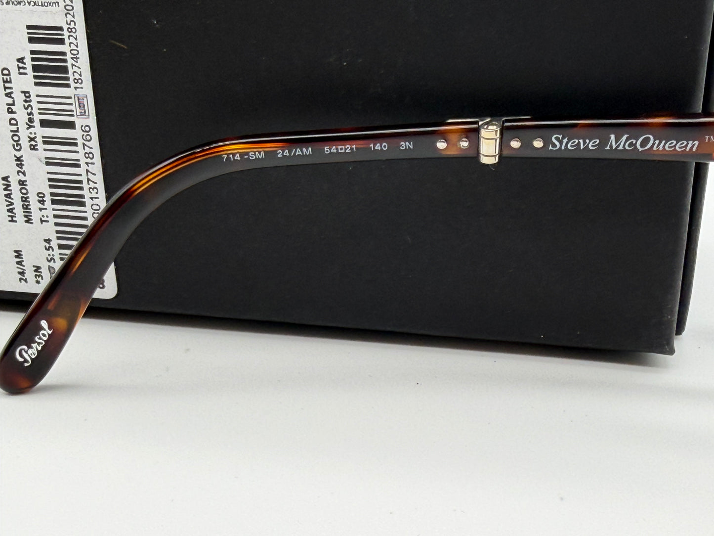 Persol 714 Steve McQueen 54mm Havana  24k Gold Plated Limited Edition PO 0714SM 24 / AM NEW